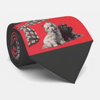 adorable Scottish terriers print Neck Tie