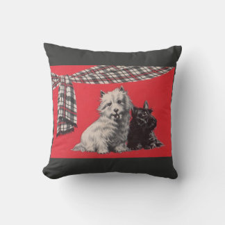 adorable Scottish terriers print Throw Pillow