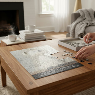 Adorable scotty Dog Whimsical Art Jigsaw Puzzle
