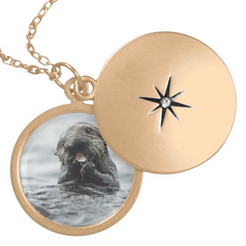 Adorable Sea Otter Gold Plated Necklace