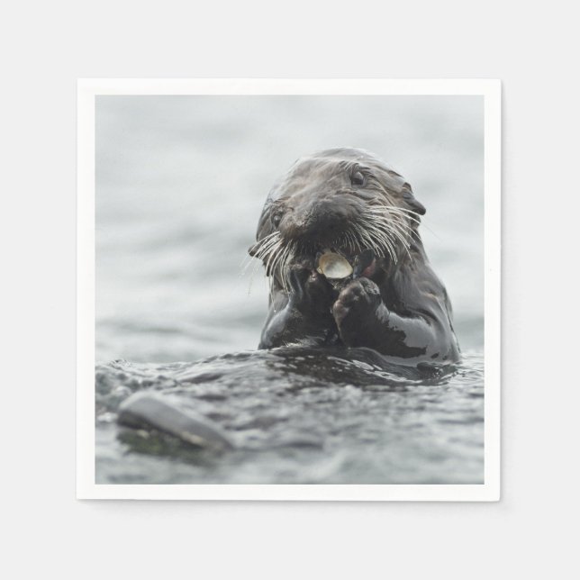 Adorable Sea Otter Napkins (Front)