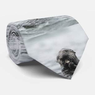 Adorable Sea Otter Neck Tie
