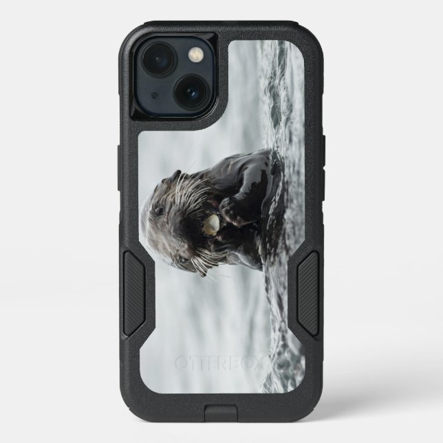 Adorable Sea Otter Otterbox iPhone Case (Back)