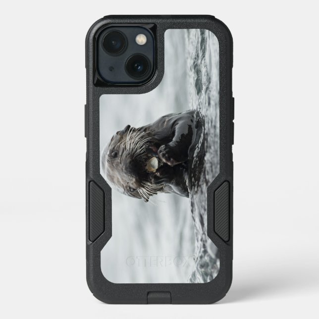 Adorable Sea Otter Otterbox iPhone Case (Back)