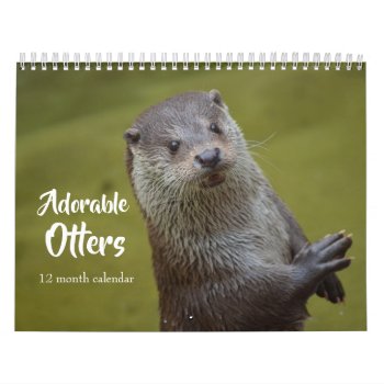 Adorable Sea Otters 2024 Calendar by MiscellanyShop at Zazzle