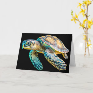 Adorable Sea Turtle Happy Birthday Card
