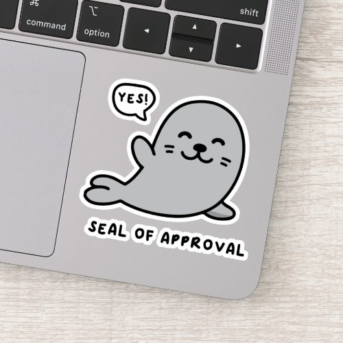 Adorable Seal of Approval Sticker