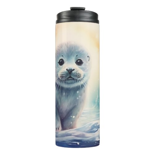 Adorable Seal Pup Thermal Tumbler