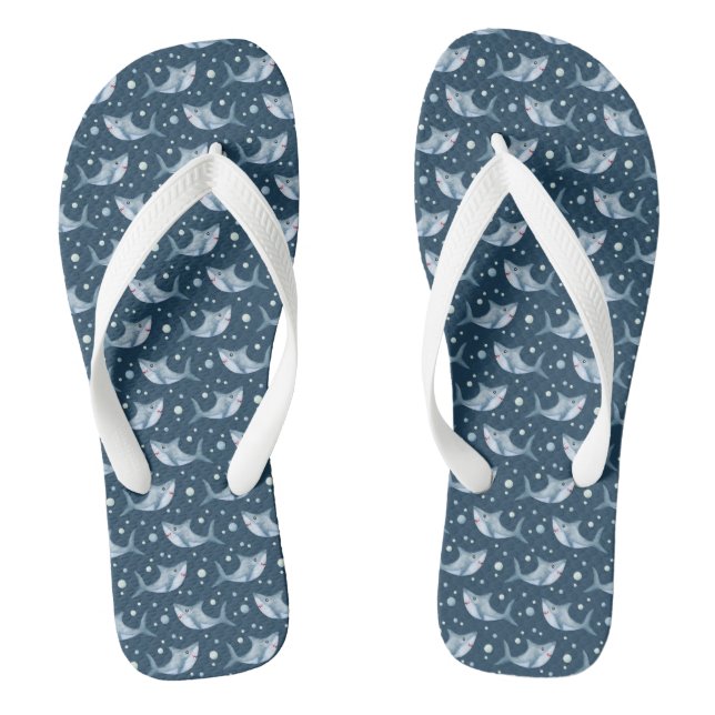 Adorable Shark Flip Flop Thong Sandals (Footbed)