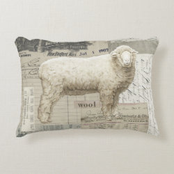 Adorable sheep farmhouse style pillow