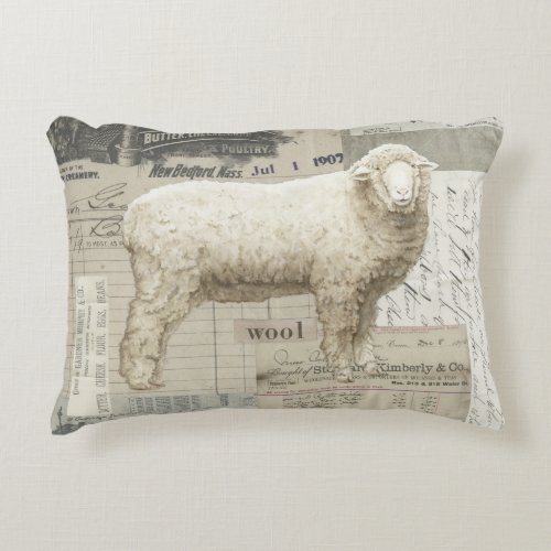 Adorable sheep farmhouse style pillow