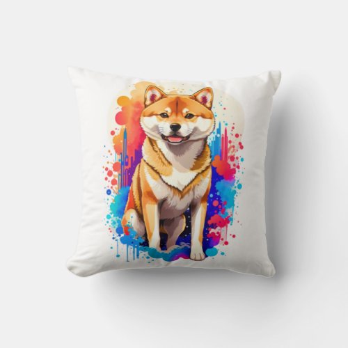 Adorable Shiba Inu Throw Pillow