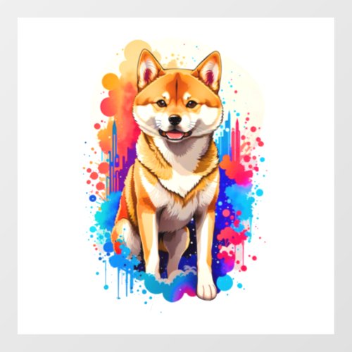 Adorable Shiba Inu Wall Decal