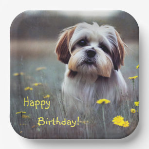 Adorable Shih Tzu Paper Plates