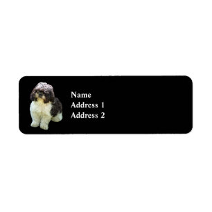 Adorable Shih Tzu Puppy Label