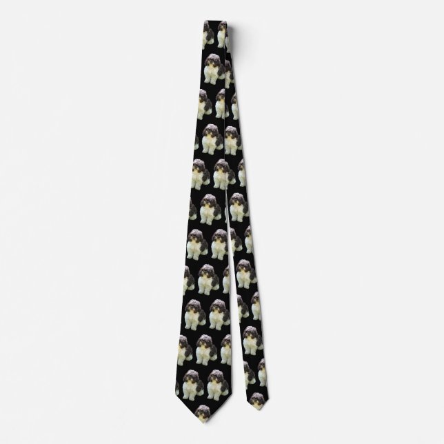 Adorable Shih Tzu Puppy Neck Tie (Front)