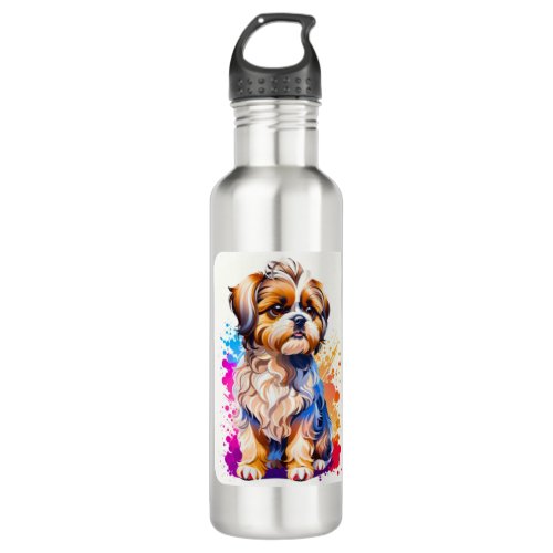 Adorable Shih Tzu Stainless Steel Water Bottle