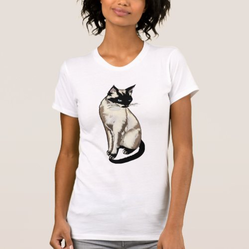 Adorable Siamese Cat Art for Cat_fanciers Shirt