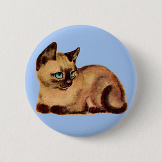 adorable Siamese cat kitten Button