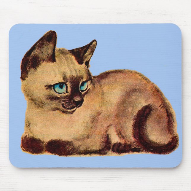adorable Siamese cat kitten Mouse Pad (Front)