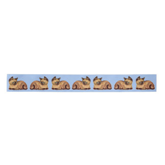 adorable Siamese cat kitten print Satin Ribbon