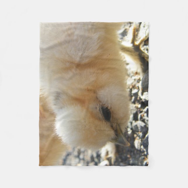 Adorable Silkie Chick Fleece Blanket (Front)