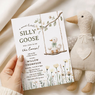 Adorable Silly Goose Baby Shower Invitation