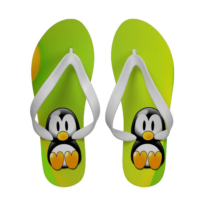 Adorable Sitting Cartoon Penguin Sandals