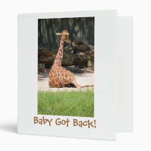 Adorable Sitting Giraffe Binder