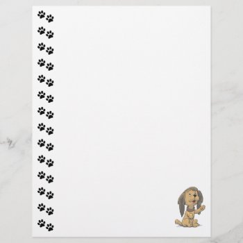 Adorable Sitting Up Puppy  Letterhead by PetsandVets at Zazzle