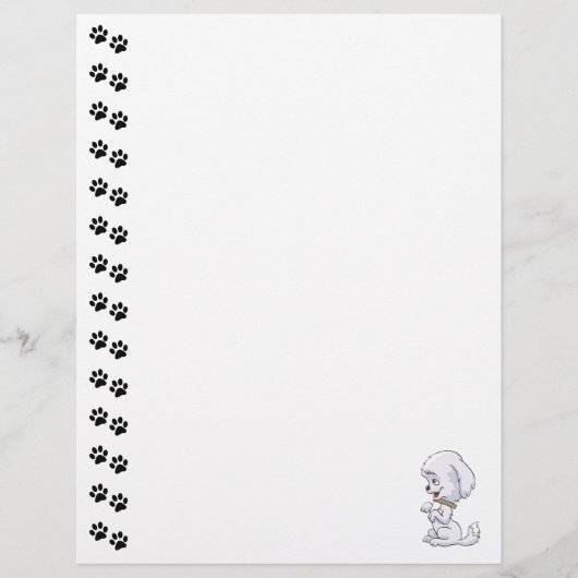 Adorable Sitting Up Puppy Letterhead (Front)