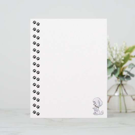Adorable Sitting Up Puppy  Letterhead (Standing Front)