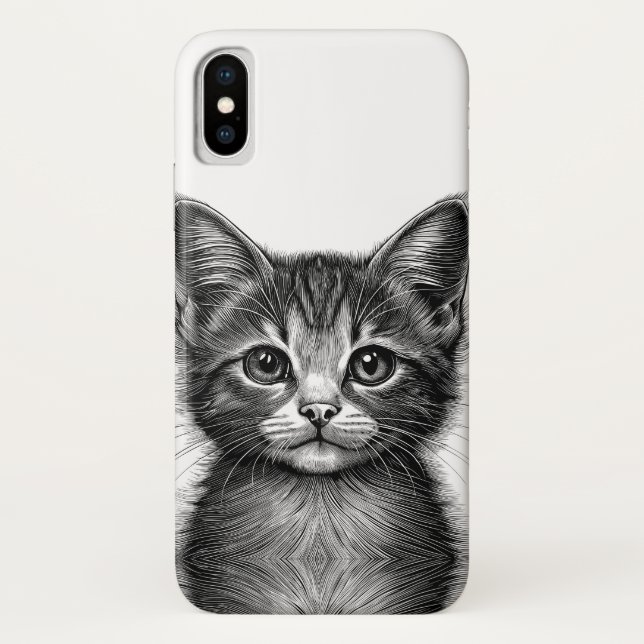 Adorable Sketch of Young Cat   Case-Mate iPhone Case (Back)