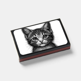 Adorable Sketch of Young Cat   Matchboxes