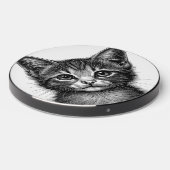 Adorable Sketch of Young Cat Wireless Charger (Front 2)