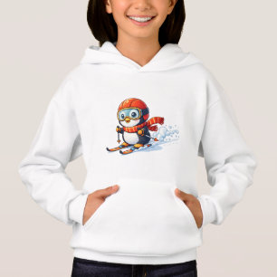 Adorable Skiing Penguin Hoodie
