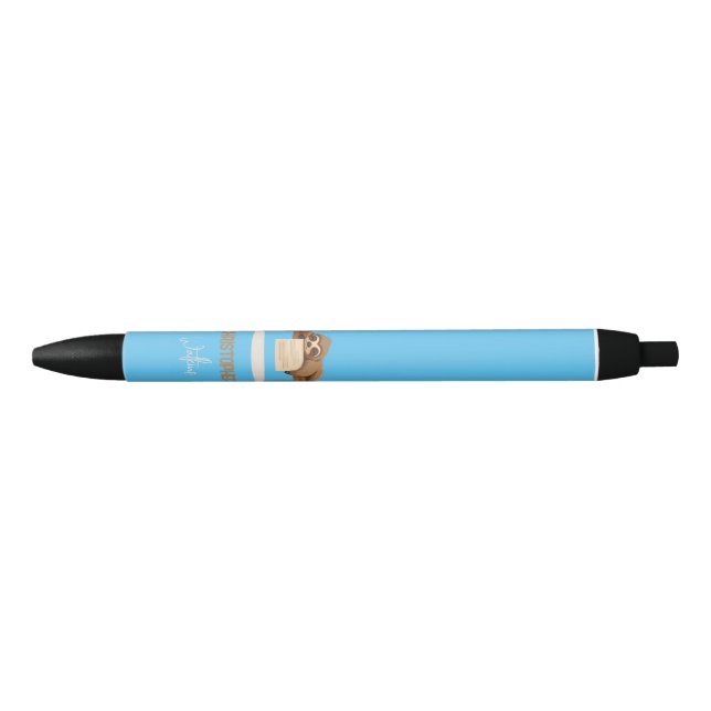 Adorable Sleepy Studying with Kids Name Sloth Pen (Front)