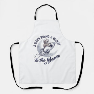 Adorable Sloth Astronaut Riding Apron