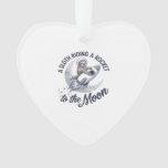 Adorable Sloth Astronaut Riding Ornament