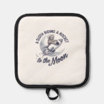 Adorable Sloth Astronaut Riding Pot Holder