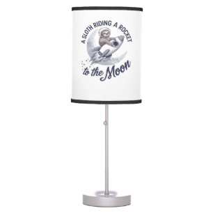Adorable Sloth Astronaut Riding Table Lamp