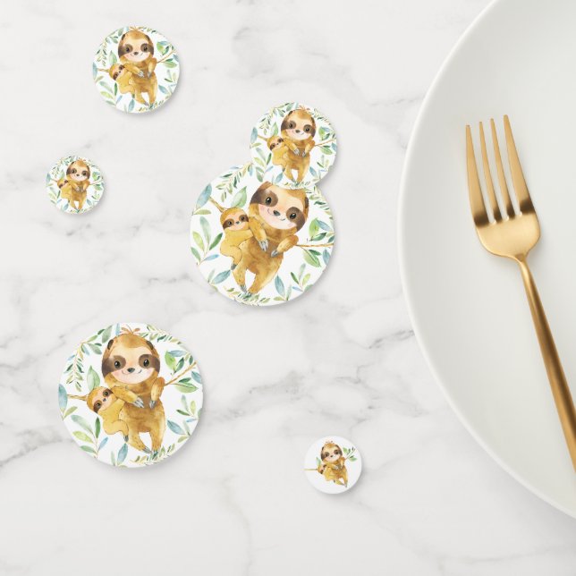Adorable Sloth Baby Shower  Confetti (Group)