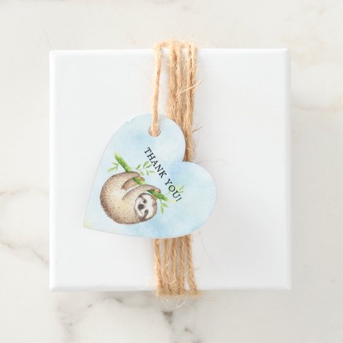 Adorable Sloth Baby Shower Favor Gift Tag