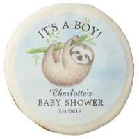 Adorable Sloth Baby Shower Favor Sugar Cookie