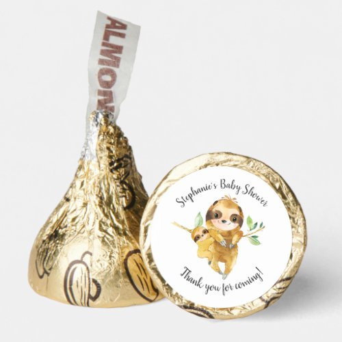 Adorable Sloth Baby Shower Hersheys Kisses