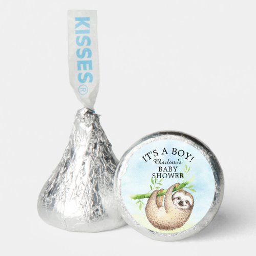 Adorable Sloth Baby Shower Hersheys Kisses