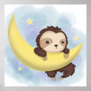 Adorable Sloth Poster