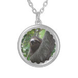 Adorable Sloth Silver Plated Necklace