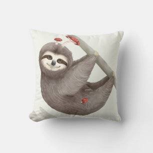 Adorable Sloth Throw Pillow
