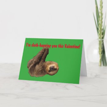 Adorable Sloth Wants To Hug You! Holiday Card by Sloths_and_more at Zazzle